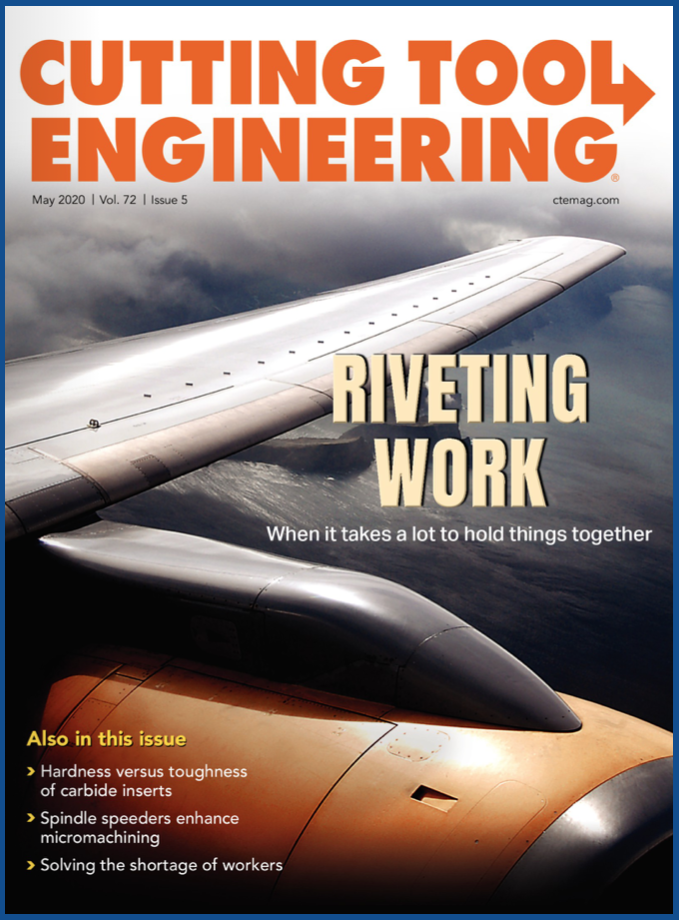 "Cutting Tool Engineering" Riveting Work Cover, with plane image