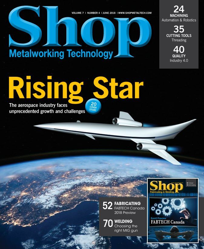 "Shop Metalworking Technology" - "Rising Star" cover, with plane over Earth