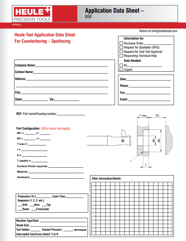 BSF Application Data Sheet PDF Preview