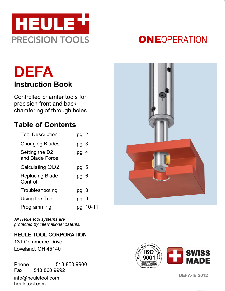 Defa Instruction Booklet PDF 