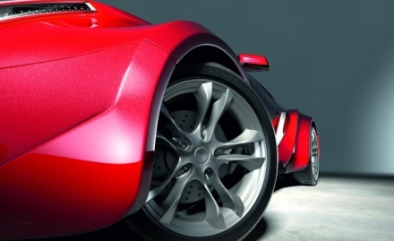 close-up of car wheel