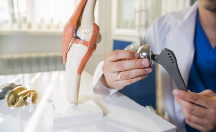 doctor working with tools on model