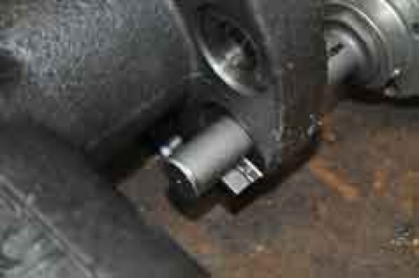 close-up of drill tool