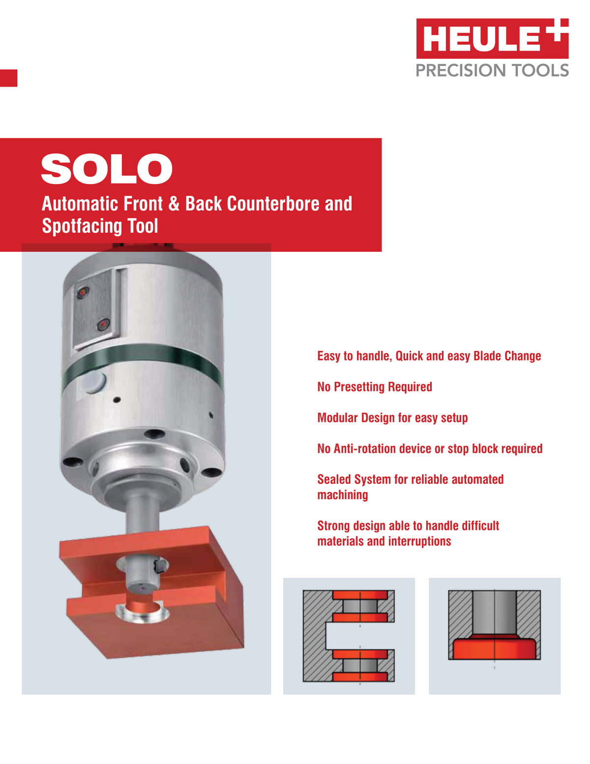 SOLO Spotfacing/Counterboring Tool catalog